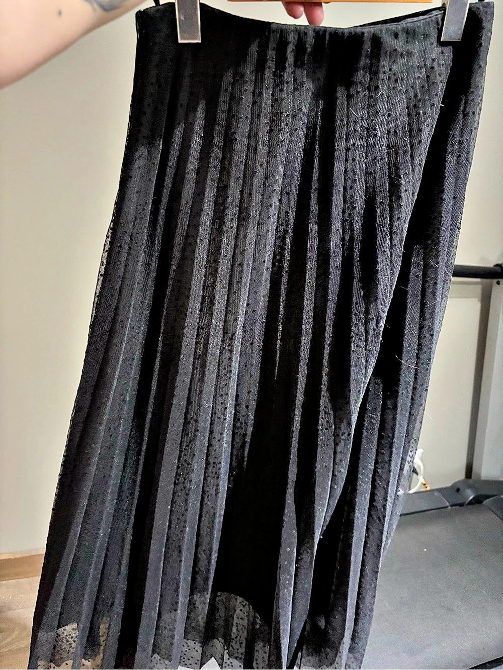 Zara Black Pleated Maxi Skirt Xsmall 30